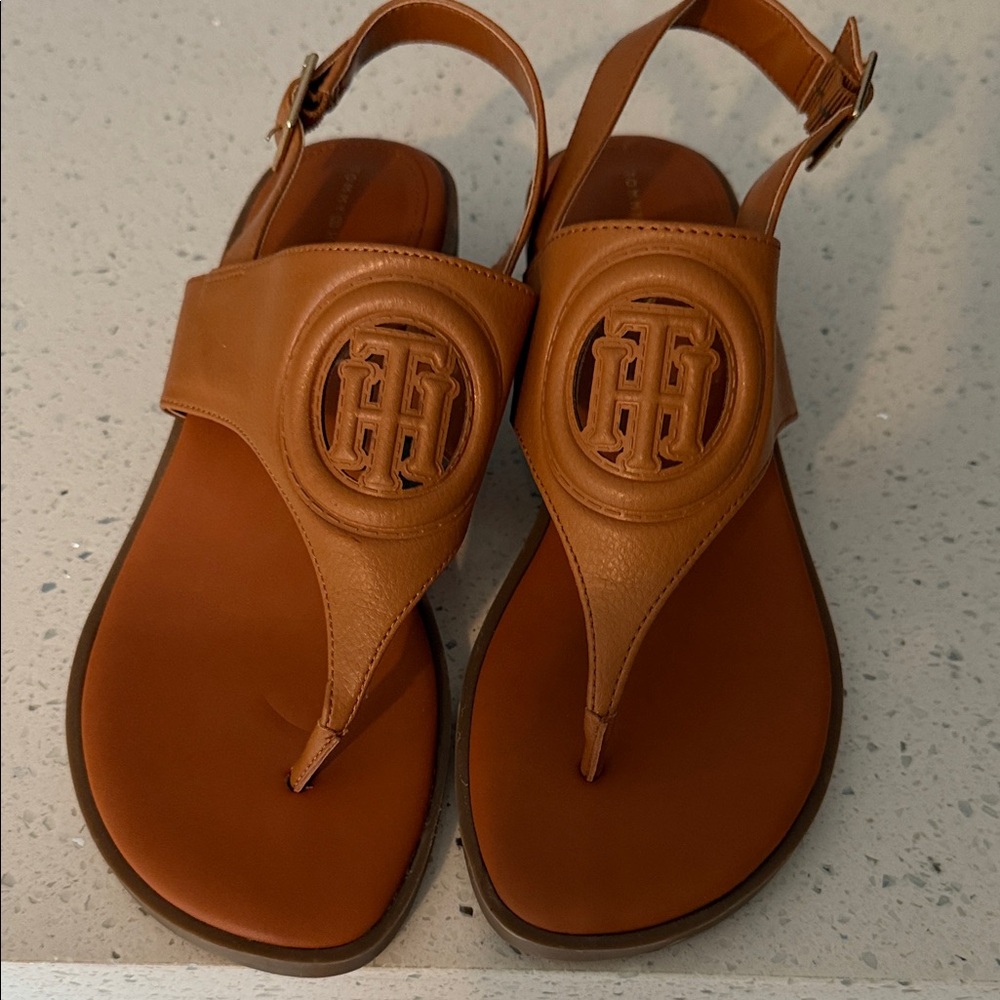 Tommy Hilfiger Women's Brown Logo Sandals